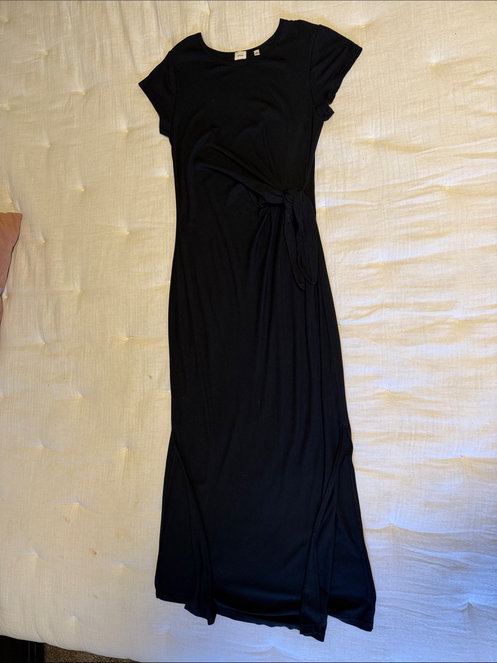 Wilfred Black Tie-Waist Maxi Dress